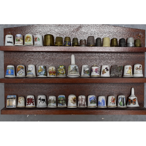 416 - LARGE collection of Collectable Thimbles to include 925 Silver