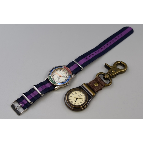 73 - Two Watches to include Levis Clip on Watch (working) and a Kickers Racing Team Watch