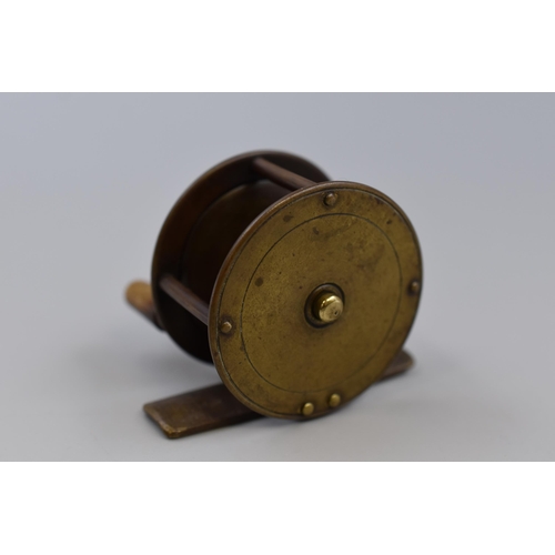 225 - Antique Brass Fly Fishing Reel (2