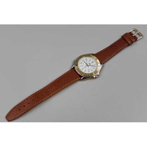 86 - Timex Indiglo Gents Watch Complete with Leather Strap (Working)