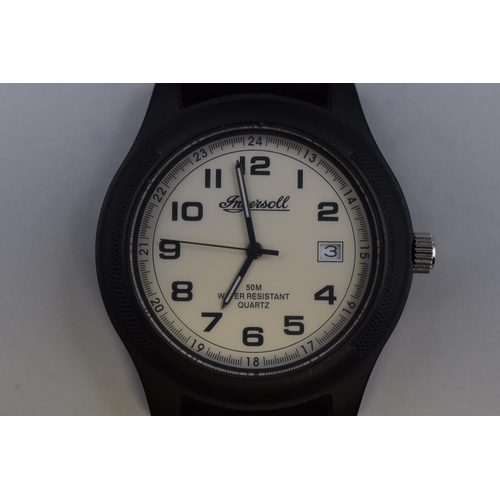 91 - Ingersoll Indiglo Gents Watch Leather Strap (Working)