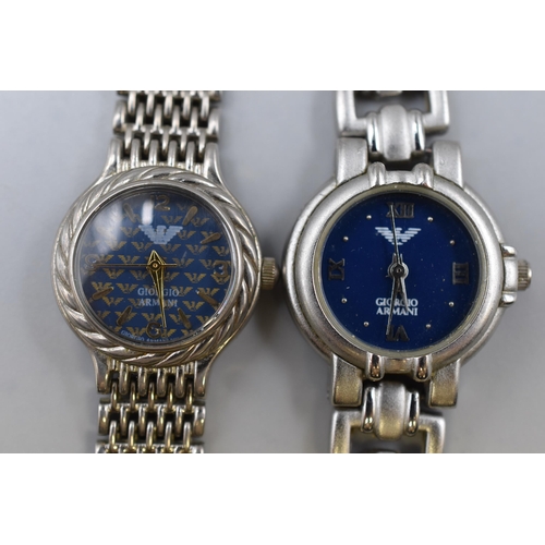 104 - Two Ladies Armani Watches (Working)