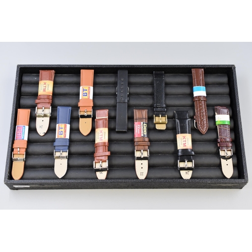 119 - Eleven New Watch Straps in Various Sizes and Designs