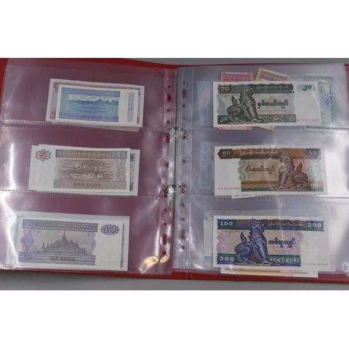 143 - Folder to include a Large Selection of Uncirculated Worldwide Banknotes. Includes Ukraine, Nicaragua... 