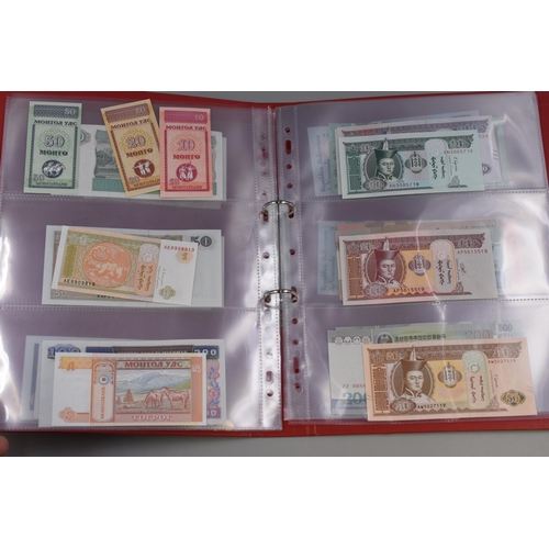 143 - Folder to include a Large Selection of Uncirculated Worldwide Banknotes. Includes Ukraine, Nicaragua... 