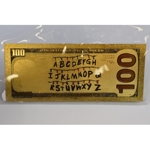 148 - 24 Ct Gold Stranger Things Collectable Banknote