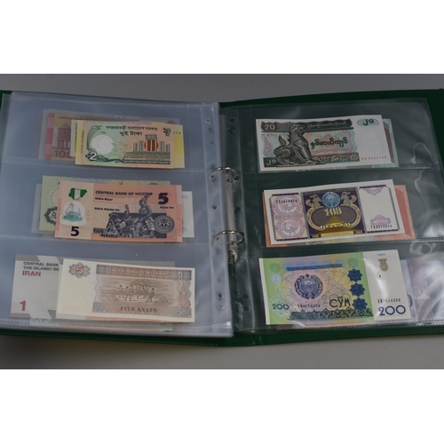 175 - Large Selection of Uncirculated Worldwide Banknotes. Includes Mongolia, Pakistan, Uzbekistan, Indone... 