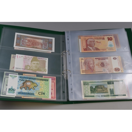 175 - Large Selection of Uncirculated Worldwide Banknotes. Includes Mongolia, Pakistan, Uzbekistan, Indone... 