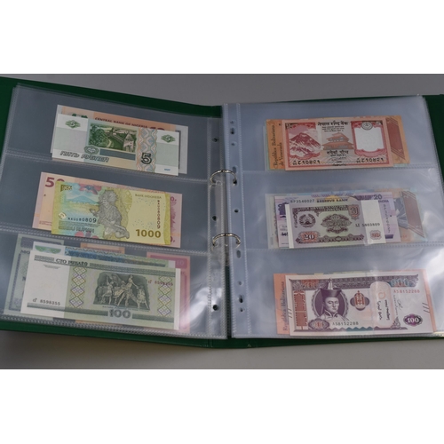 175 - Large Selection of Uncirculated Worldwide Banknotes. Includes Mongolia, Pakistan, Uzbekistan, Indone... 