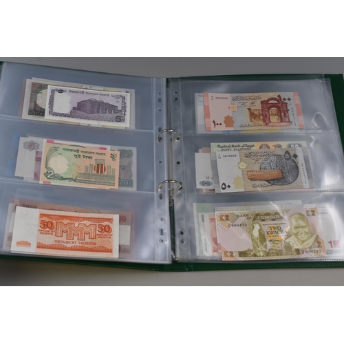 175 - Large Selection of Uncirculated Worldwide Banknotes. Includes Mongolia, Pakistan, Uzbekistan, Indone... 