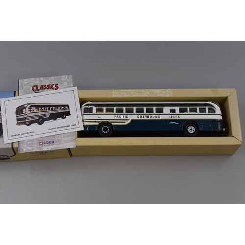 195 - Corgi Classics Pacific Greyhound Lines Die-Cast Model in Box with Paperwork