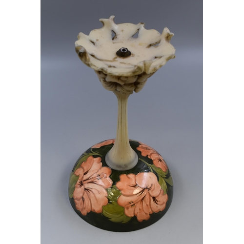 208 - Moorcroft Style Pedestal Bowl (13” High, Bowl Dia 7.5”)