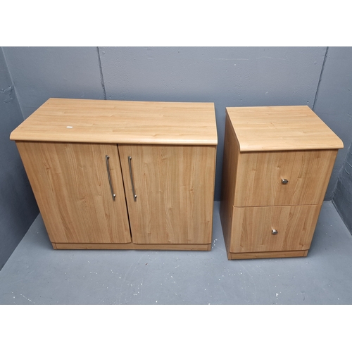 552 - Matching 2 Door Cupboard and 2 drawer file cabinet