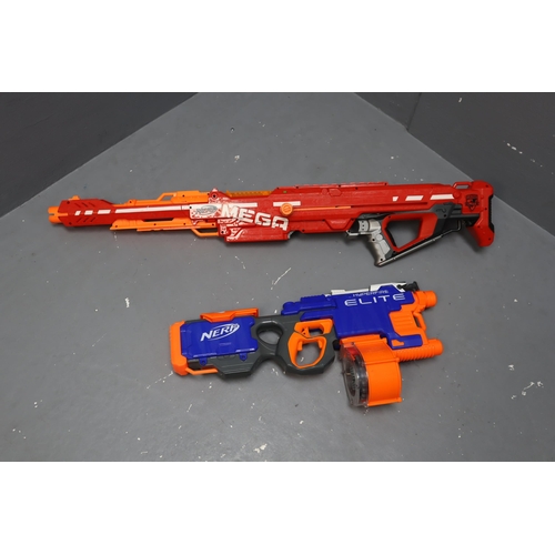 577 - Two Large Nerf Guns to include Mega Centurion and Hyperfire Elite (possibly needs new batteries)