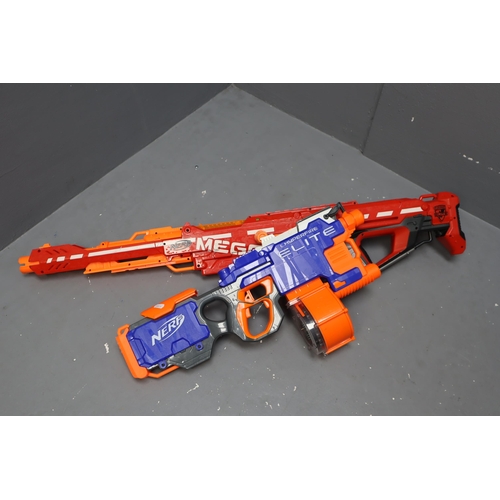 577 - Two Large Nerf Guns to include Mega Centurion and Hyperfire Elite (possibly needs new batteries)