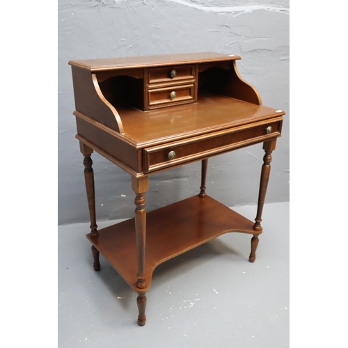 586 - Small Writing Desk with Three Drawers and Undershelf Storage (26