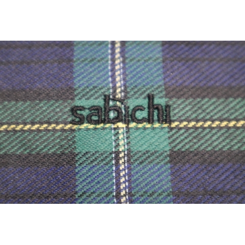 594 - Sabichi Caged, Lightweight, Four Wheel Shopping Trolley In Strong Green & Blue Tartan Fabric, Ad... 