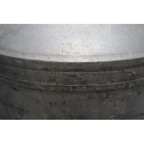 600 - Large Vintage Milk Churn Marked Knowles Dairy Sheffield (28”)