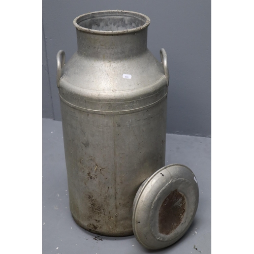 601 - Large Vintage Milk Churn with Lid Marked Associated Daires, Newcastle-On-Tyne (28”)