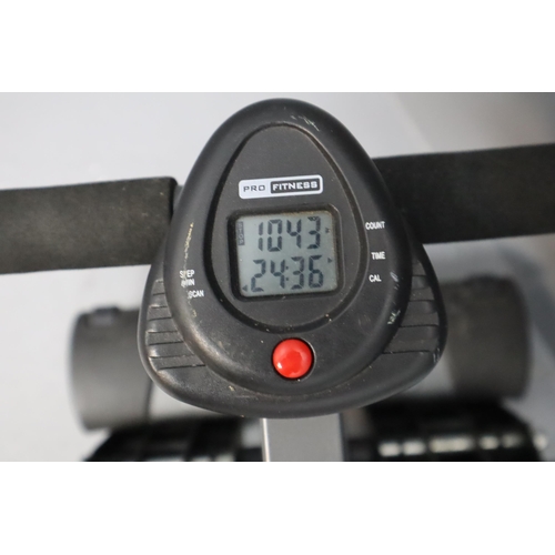 657 - Pro Fitness Rowing Machine (Powers On When Tested) Approx 53