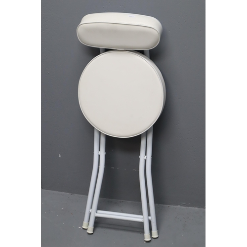 658 - Two Small Stools to include a Manor House Stool and a Folding White Stool