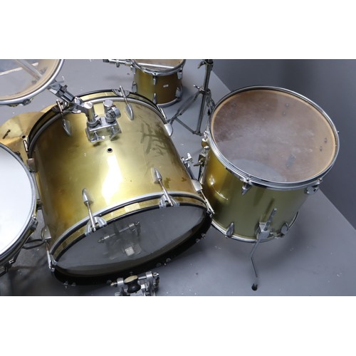 607 - Drum Kit Consisting of Ten pieces to include brands of Pulse, Solar and other