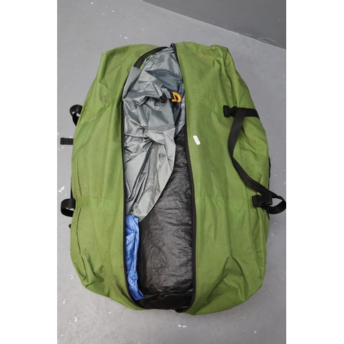 674 - Vango Samara 600 Moss Six Person Tent, Concealed Within Storage Bag, Unchecked, Approx 28 kg