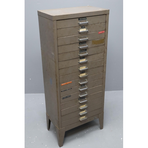 619 - Vintage Stor Industrial 15 Drawers Filing Cabinet 39