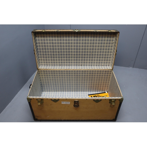 638 - Large Wooden Deep Storage Trunk Approx 40