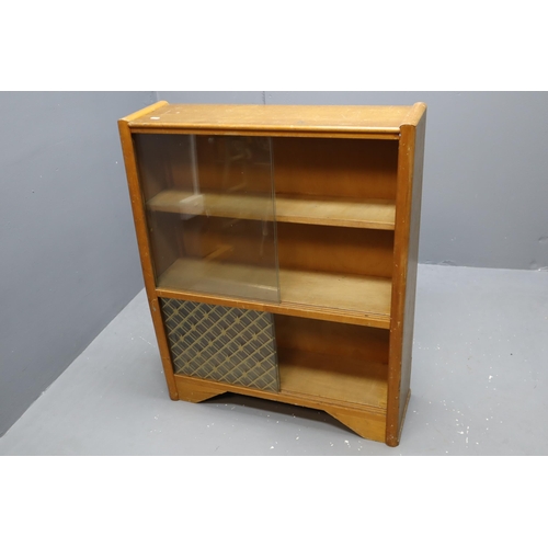 647 - 1950s Vintage Bookcase Glass Cabinet Approx 35