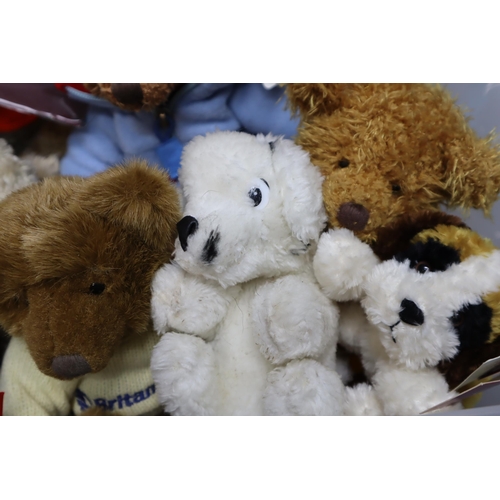 834 - Large Selection of Promotional Soft Toys, including Britannia, JMC, Russ, Biggles and More