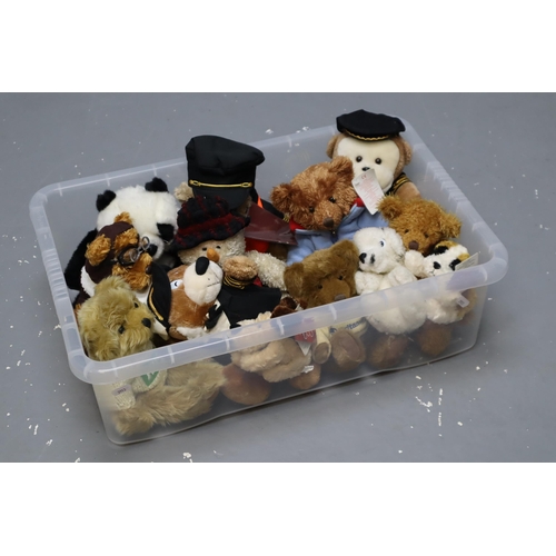 834 - Large Selection of Promotional Soft Toys, including Britannia, JMC, Russ, Biggles and More