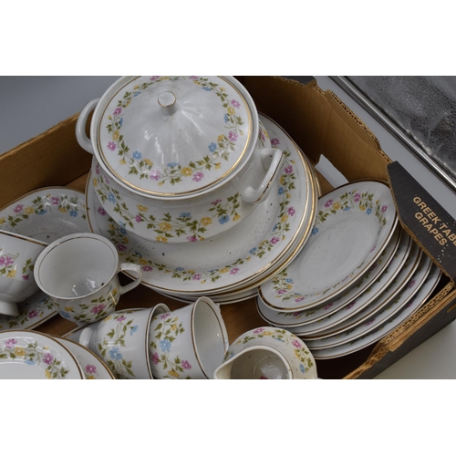 841 - Fine China Floral Tea / Dinner Service including Cups, Saucers, Plates and More