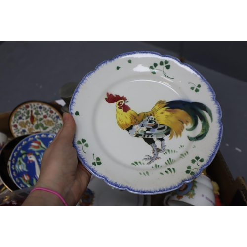 843 - Mixed Selection of items to include French K&G Luneville Cockerel Plate, Vintage John McNair Pre... 