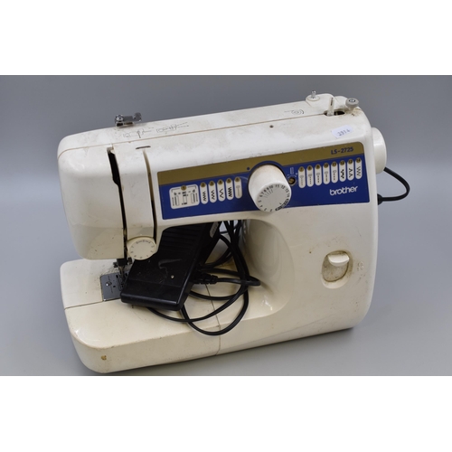 795 - Brother LS-2725 Sewing machine Complete with Power/ pedal lead powers on when Tested