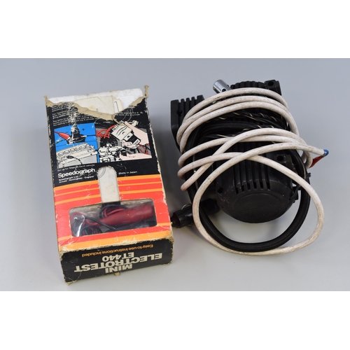 698 - A Mini Electrotest ET 440 Tune-Up Analyser, With 12v Tyre Inflator. Both Untested