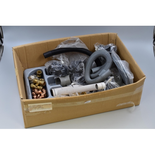 719 - A Selection of Plumbing Accessories To Include Ballofix Valves, Mono Block Sink Mixer Tap, Brass Pla... 