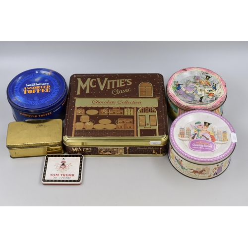 758 - Selection of Vintage Collectable Tins to include Mackintosh&rsquo;s Toffee, Quality Street, Tom Thum... 