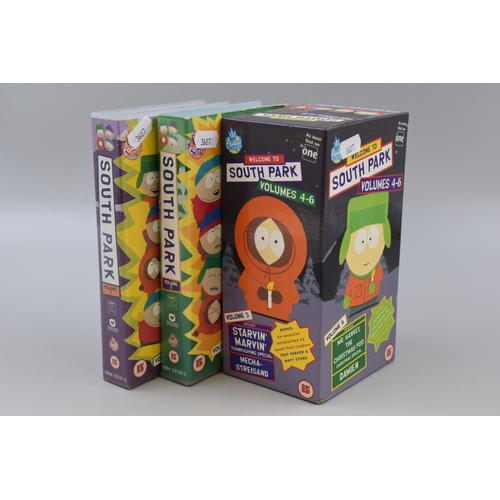 759 - Five Volumes (2 to 6) South Park on VHS