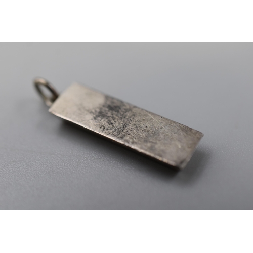 66 - Hallmarked Sheffield Silver Ingot Pendant