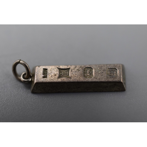 66 - Hallmarked Sheffield Silver Ingot Pendant