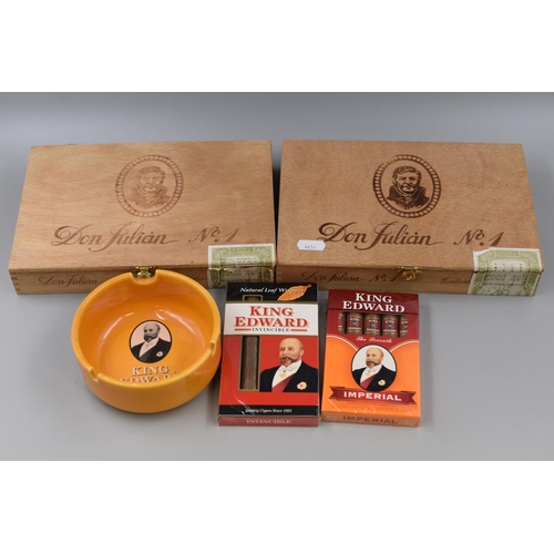 200 - King Edwards invincible cigars pack of 5. And King Edward imperial pack of 5, unopened with a King E... 