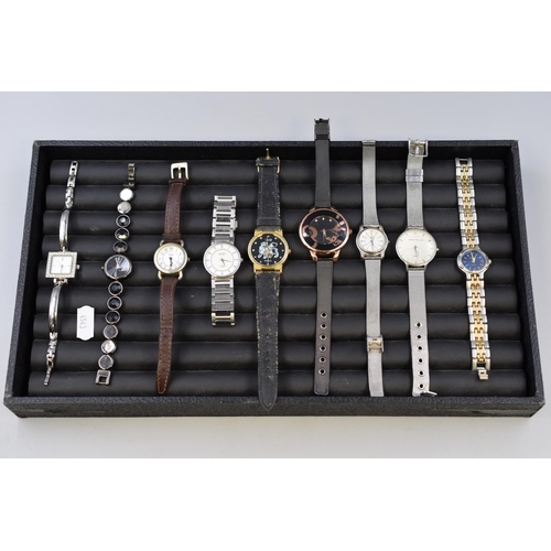 83 - A Selection of Nine Ladies Designer Watches, All Working