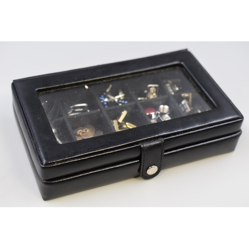 94 - A Fifteen Section Jewellery Box With Fifteen Pairs of Cufflinks