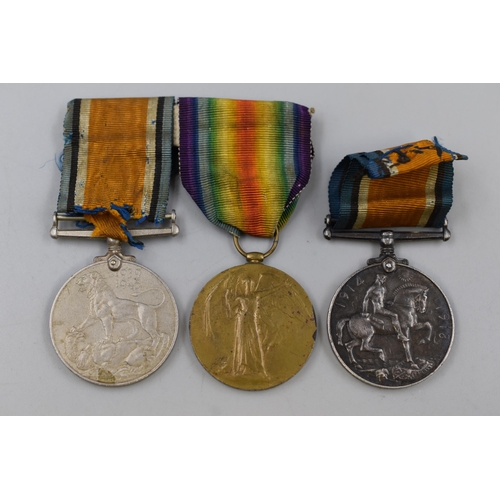 215 - Three Military Medals. Includes Pair of WWI Medals (Silver British War Medal and Allied Victory Meda... 