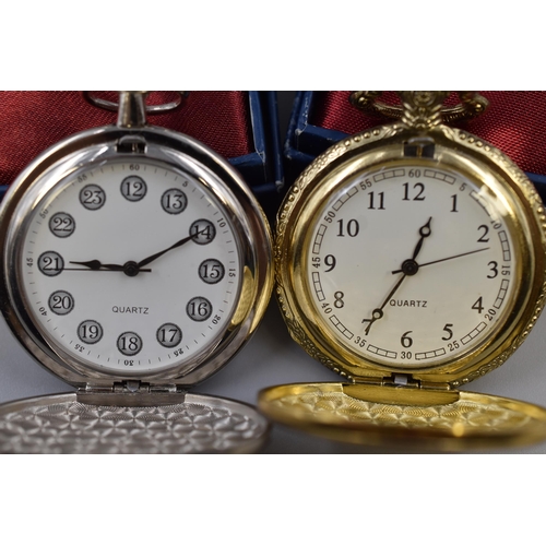 97 - Two Quartz Pocket Watches both in Cases (Working)