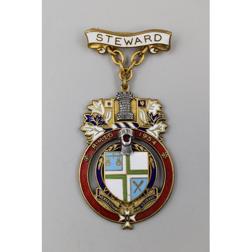 214 - Royal Masonic Institute for Girls 1954 Steward Medal