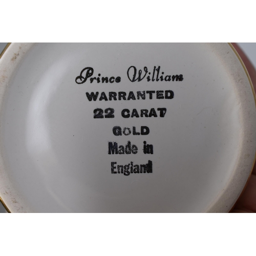 225 - Collection of Three Masonic 'Prince William' China Tankards With 22 Carat Gold Detail 'Old English N... 