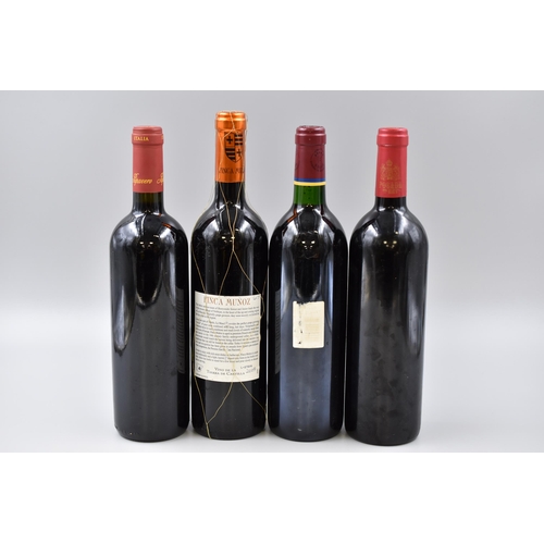 237 - Four Sealed Bottles of Red Wine To Include Posada Del Ray, 2004 Finca Munoz, Il Papavero, And 1993 M... 