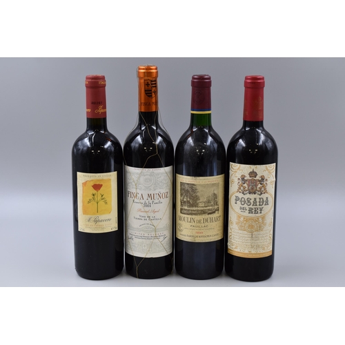 237 - Four Sealed Bottles of Red Wine To Include Posada Del Ray, 2004 Finca Munoz, Il Papavero, And 1993 M... 